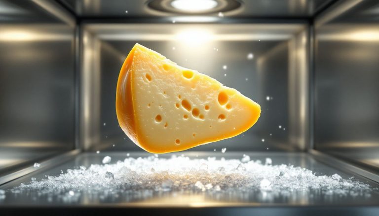 Mont d'Or recouvert de givre, éclairé par une douce lumière.