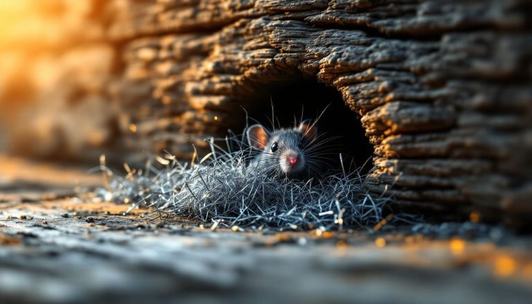 Trou de souris en métal, laissant entrevoir un passage vers l'inconnu.