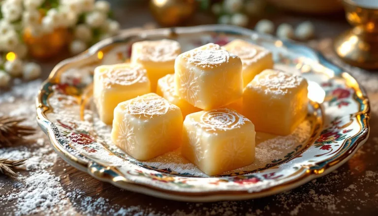 Délice turc coloré sur une assiette ornée, illustrant la richesse de la gastronomie.