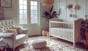 Chambre enfant avec un beau tapis